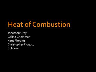 Heat of Combustion