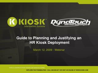Guide to Planning and Justifying an HR Kiosk Deployment
