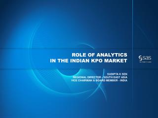 Role of Analytics in the indian kpo market