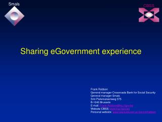 Sharing eGovernment experience
