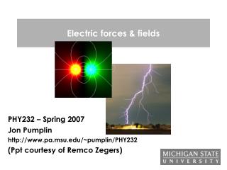 Electric forces &amp; fields