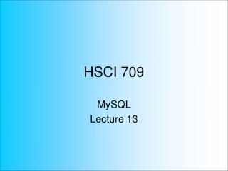 HSCI 709