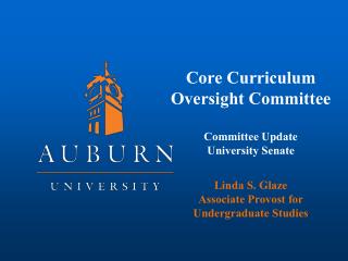 Core Curriculum Oversight Committee Committee Update University Senate Linda S. Glaze