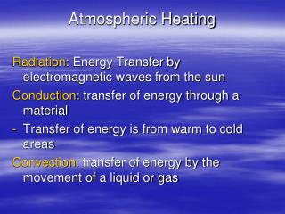 Atmospheric Heating