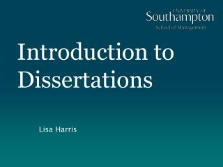 Introduction to Dissertations