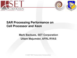 SAR Processing Performance on Cell Processor and Xeon