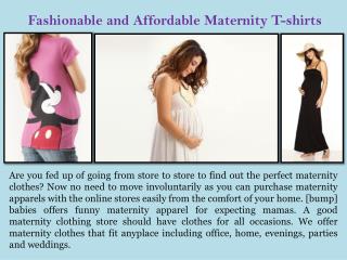 Fashionable and Affordable Maternity T-shirts