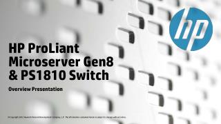 HP ProLiant Microserver Gen8 &amp; PS1810 Switch