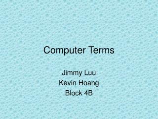 Computer Terms