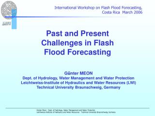 Past and Present Challenges in Flash Flood Forecasting