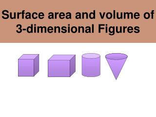 Surface area and volume of 3-dimensional Figures