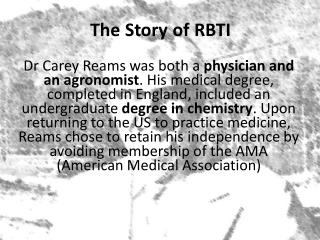 The Story of RBTI