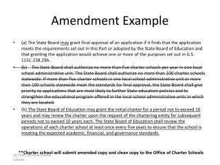 Amendment Example
