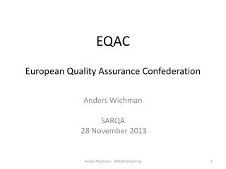 EQAC European Quality Assurance Confederation