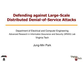 Defending against Large-Scale Distributed Denial-of-Service Attacks