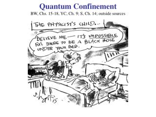 Quantum Confinement BW, Chs. 15-18, YC, Ch. 9; S, Ch. 14; outside sources