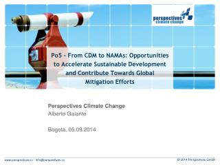 Perspectives Climate Change Alberto Galante Bogota, 05.09.2014