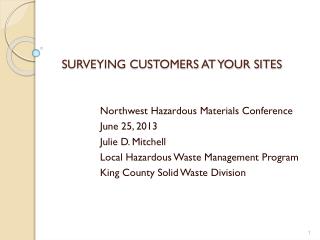 Surveying Customers At Your Sites