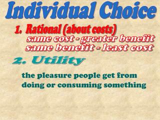 Individual Choice