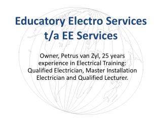 Educatory Electro Services t/a EE Services