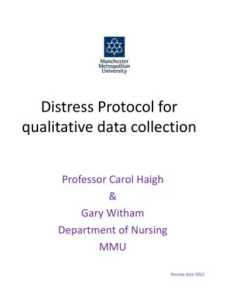 Distress Protocol for qualitative data collection