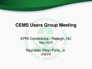 CEMS Users Group Meeting