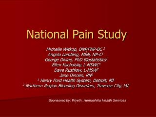 National Pain Study