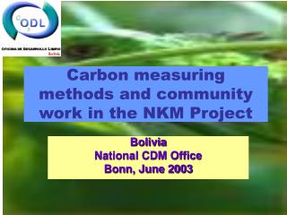 Carbon measuring methods and community work in the NKM Project