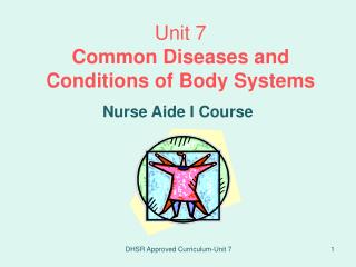 Unit 7 Common Diseases and Conditions of Body Systems