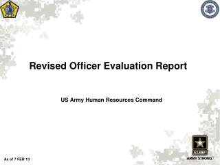 Revised Officer Evaluation Report