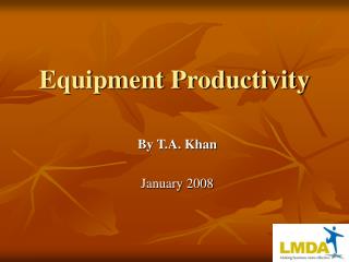 Equipment Productivity