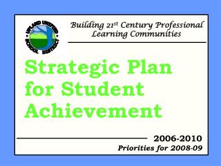 Strategic Plan for Student Achievement