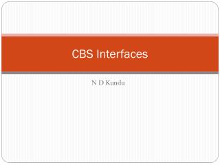 CBS Interfaces