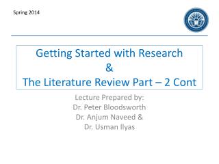 Getting Started with Research &amp; The Literature Review Part – 2 Cont