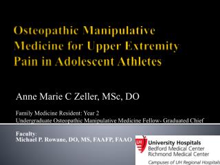 O steopathic Manipulative Medicine for Upper Extremity Pain in Adolescent Athletes