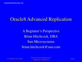 Oracle8 Advanced Replication