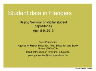 Student data in Flanders