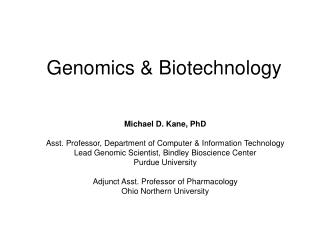 Genomics &amp; Biotechnology