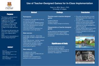 Use of Teacher-Designed Games for In-Class Implementation