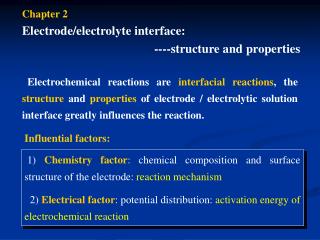 Influential factors: