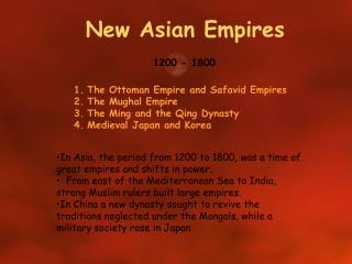 New Asian Empires