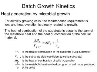 Batch Growth Kinetics