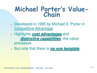 Michael Porter’s Value-Chain