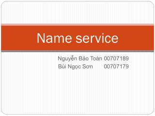 Name service