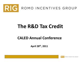 The R&amp;D Tax Credit