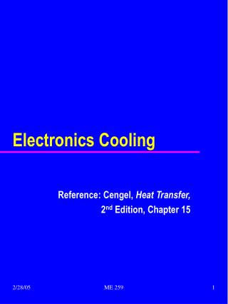 Electronics Cooling