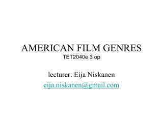 AMERICAN FILM GENRES TET2040e 3 op