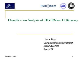 Classification Analysis of HIV RNase H Bioassay