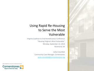 Using Rapid Re-Housing to Serve the Most Vulnerable