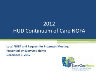 2012 HUD Continuum of Care NOFA